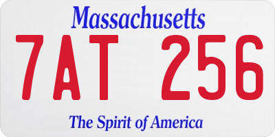MA license plate 7AT256