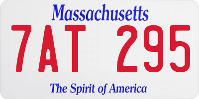 MA license plate 7AT295