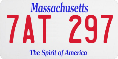 MA license plate 7AT297