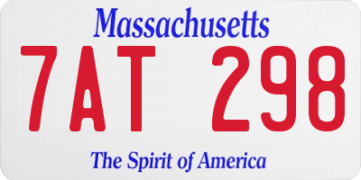 MA license plate 7AT298