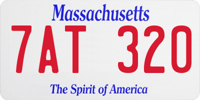 MA license plate 7AT320