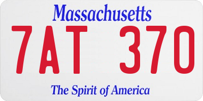 MA license plate 7AT370