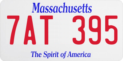 MA license plate 7AT395