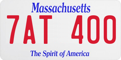 MA license plate 7AT400