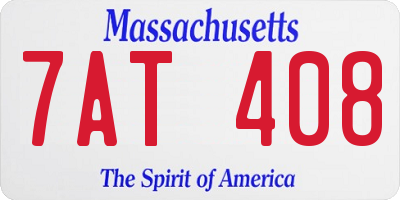 MA license plate 7AT408