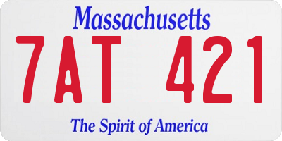 MA license plate 7AT421