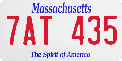MA license plate 7AT435