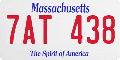 MA license plate 7AT438