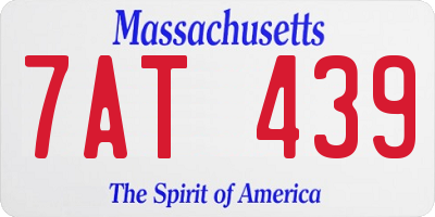 MA license plate 7AT439
