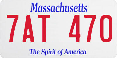 MA license plate 7AT470