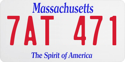 MA license plate 7AT471