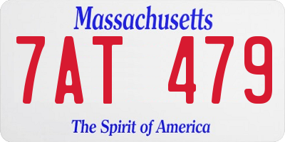 MA license plate 7AT479