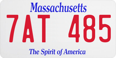 MA license plate 7AT485