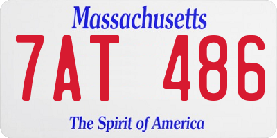 MA license plate 7AT486