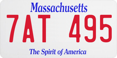 MA license plate 7AT495