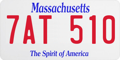 MA license plate 7AT510