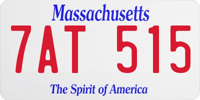 MA license plate 7AT515