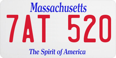 MA license plate 7AT520