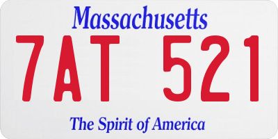 MA license plate 7AT521