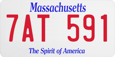 MA license plate 7AT591