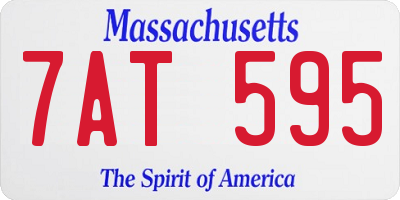 MA license plate 7AT595