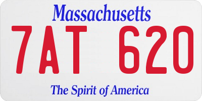 MA license plate 7AT620