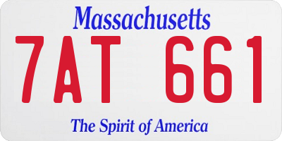 MA license plate 7AT661