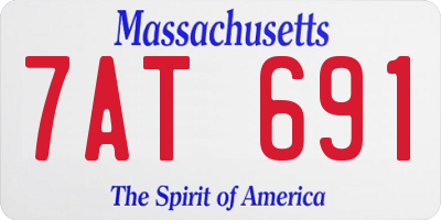 MA license plate 7AT691