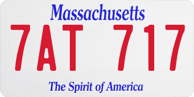 MA license plate 7AT717
