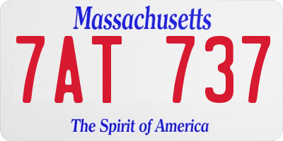 MA license plate 7AT737