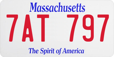 MA license plate 7AT797