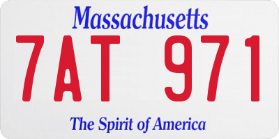 MA license plate 7AT971
