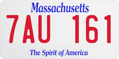MA license plate 7AU161