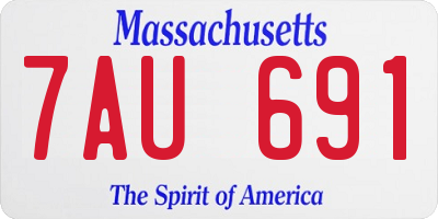 MA license plate 7AU691