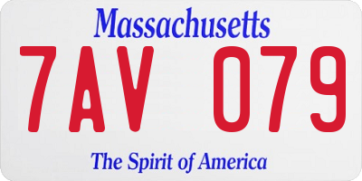 MA license plate 7AV079