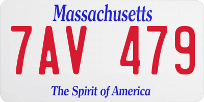 MA license plate 7AV479