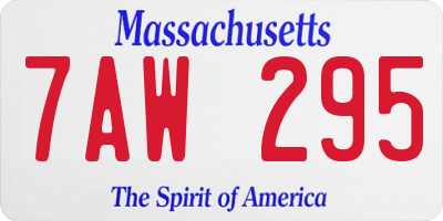 MA license plate 7AW295
