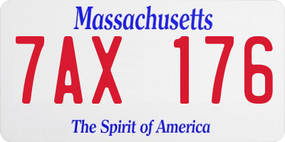 MA license plate 7AX176