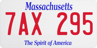 MA license plate 7AX295