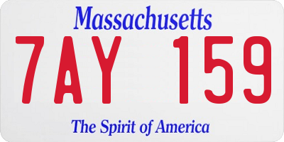 MA license plate 7AY159