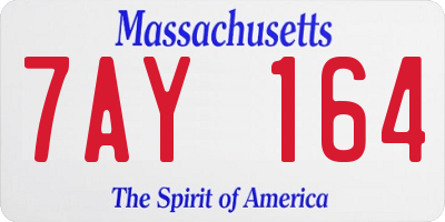 MA license plate 7AY164