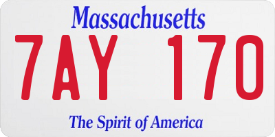 MA license plate 7AY170
