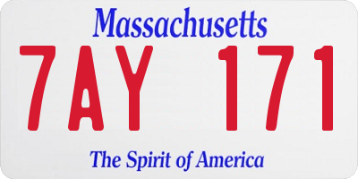 MA license plate 7AY171
