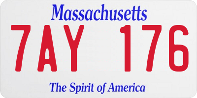MA license plate 7AY176