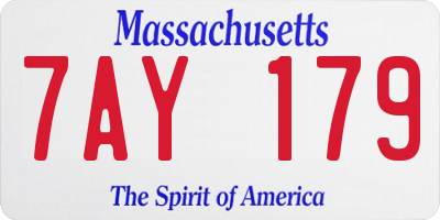 MA license plate 7AY179