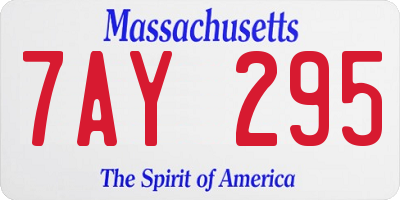 MA license plate 7AY295