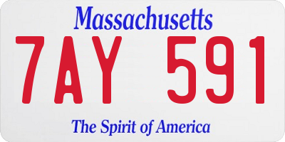 MA license plate 7AY591