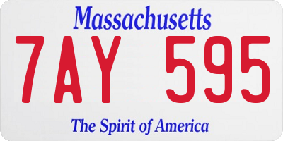 MA license plate 7AY595