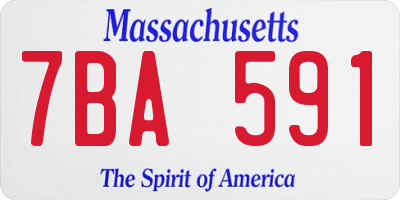 MA license plate 7BA591