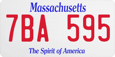 MA license plate 7BA595
